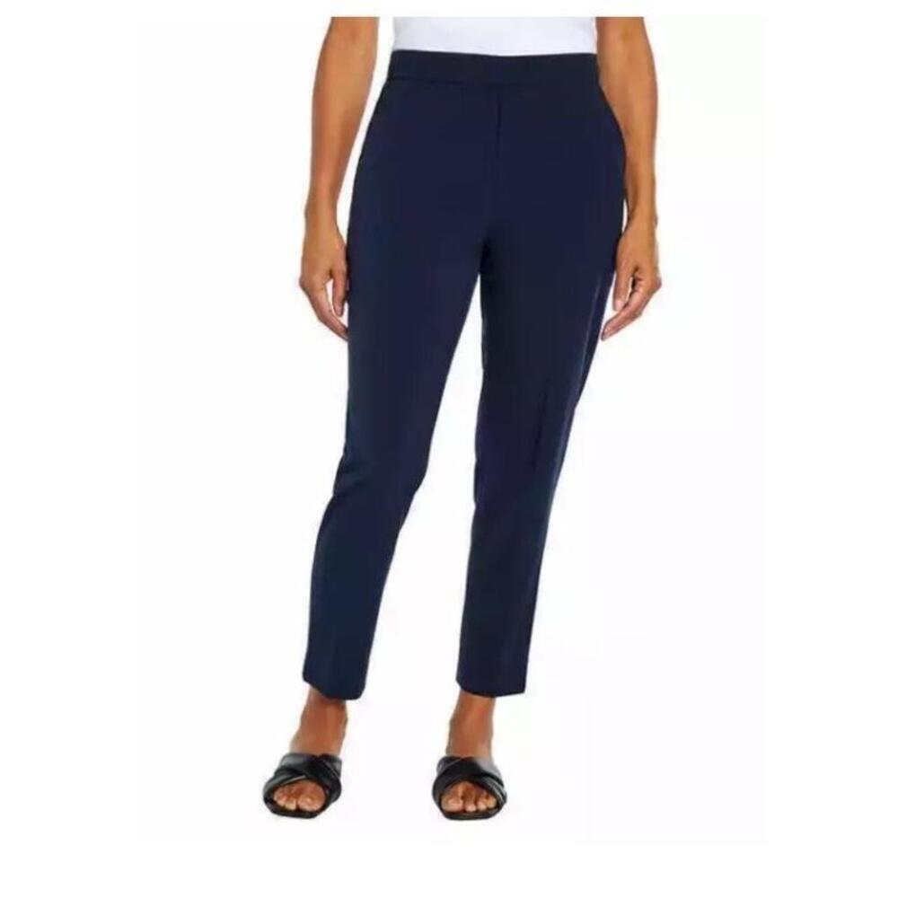 Banana Republic Ladies' Tapered Pull-On Pants, Navy Size 14 AI9